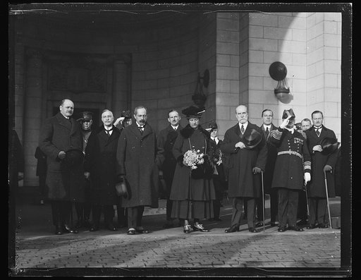 Group at Union Station; Charles Evans Hughes 4th from right. Washington, D.C.