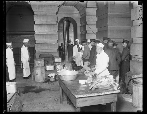 Preparing meat. U.S. Capitol, Washington, D.C.