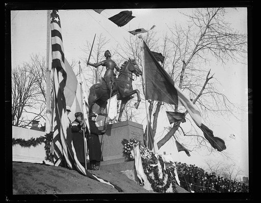 Ceremony at Jeanne d'Arc Memorial, Meridian Hill Park, Washington, D.C.
