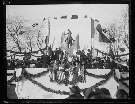 Ceremony at Jeanne d'Arc Memorial, Meridian Hill Park, Washington, D.C.