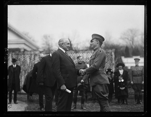 Warren Harding, left. White House, Washington, D.C.