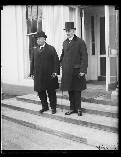 William H. Taft, left. White House, Washington, D.C.