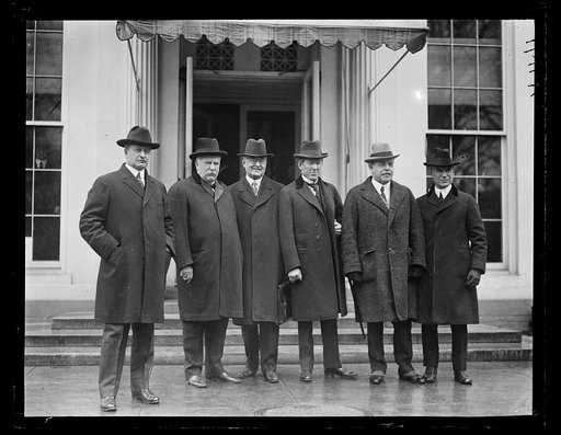 Group at White House; Nicholas Longworth, 2nd from right