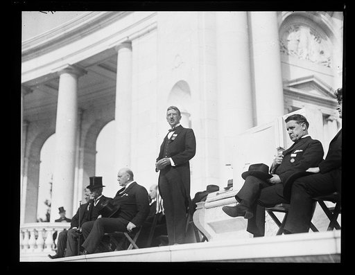J.J. Jusserand, Edwin Denby, left; and group; Arlington National Cemetery, Arlington, Virginia