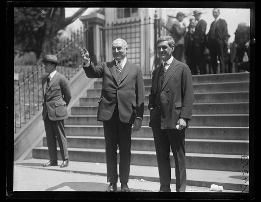 Warren Harding, left