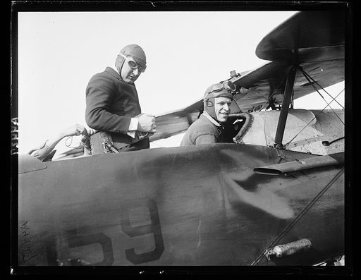 Men in airplane