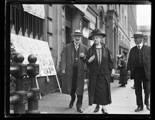 Man and woman near Salvation Army