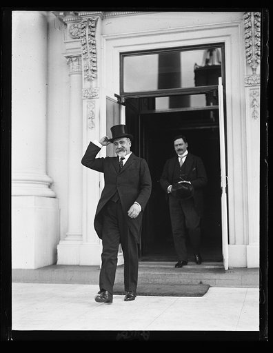 ...] and Ricci, Italian [?] leaving for Italy. June 1922 [White House, Washington, D.C.