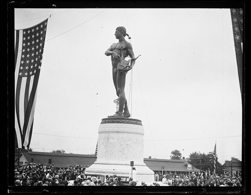 Unveiling of the statue of Orpheus at Fort McHenry, Baltimore, Maryland, in honor of Francis Scott Key