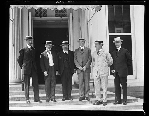 Group at White House; J.J. Jusserand, 2nd from left. Washington, D.C.