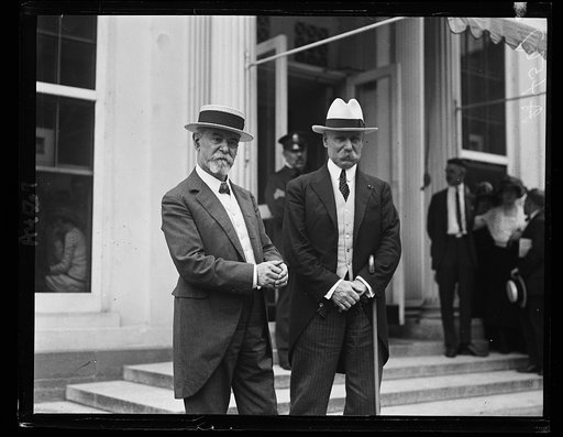 Gen. Taufflieb, former Commander of the French armies (right) called at White House with Ambassador Jules Jusserand