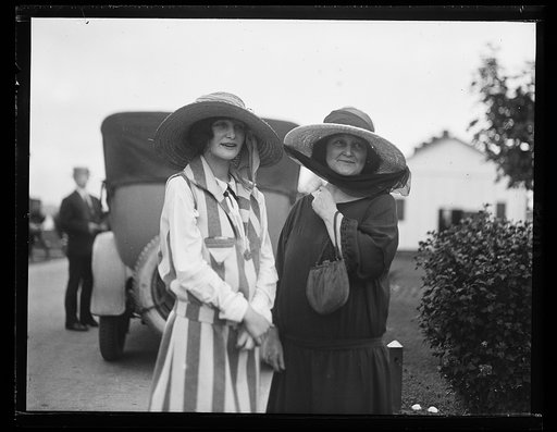 Mrs. Moffett and Miss Janette Moffett, wife and daughter of Admiral Moffett