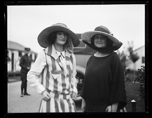 Mrs. Moffett and Miss Janette Moffett, wife and daughter of Admiral Moffett