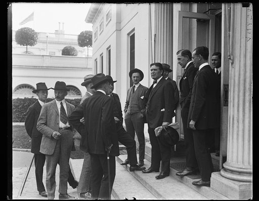 Group, including William E. Borah, at White House, Washington, D.C.