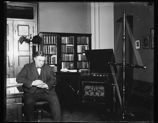 Man listening to radio