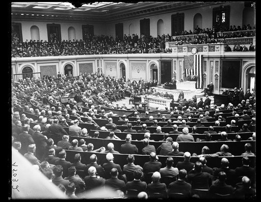 Pres. Harding addressing Congress
