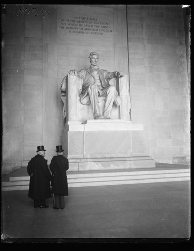 Georges Clemenceau and Jean Jules Jusserand at the Lincoln Memorial, Washington, D.C.