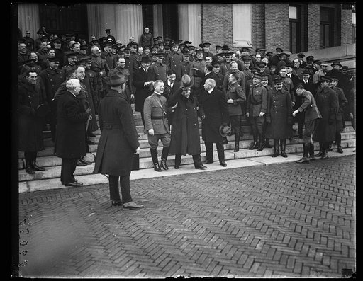 Georges Clemenceau leaving the Army War College in Washington, D.C.