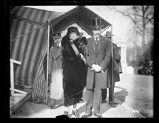 Baron and Baroness de Cartier de Marchienne, the Belgian Amb. and his wife at the New Years reception at Pan Amer. Bldg.