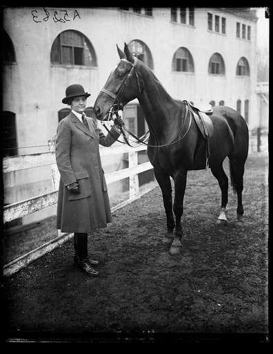 Mrs. Medill McCormick with horse
