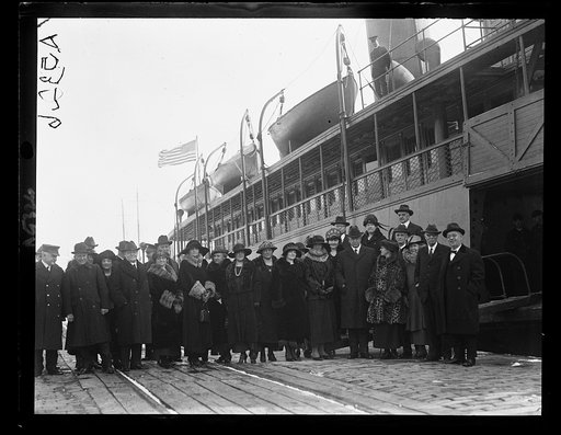 Secy. Denby and party on way to Quantico