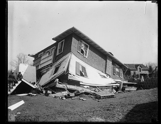 Collapsed house
