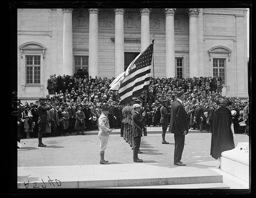 On Mothers Day, May 13. Thousands of Philadelphia veterans of the Amer. Legion journeyed to Wash. to honor the mother of the unknown soldier