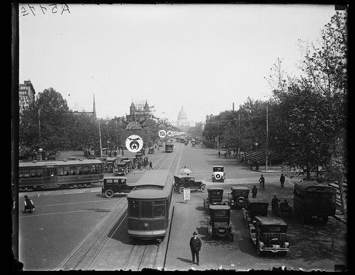 Pennsylvania Avenue looking toward U.S. Capitol, Washington, D.C.