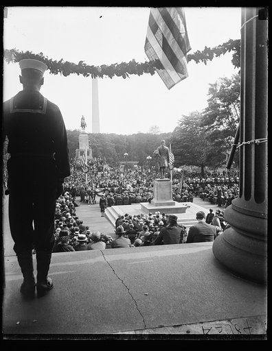 View of ceremony from Treasury Department steps. Washington, D.C.