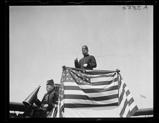 John Philip Sousa conducting the massed Shriner Bands at Griffith Stadium, Washington, D.C.