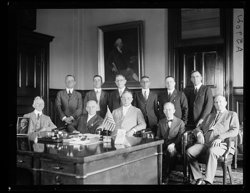 Group; Carter Glass, left