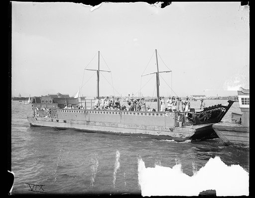 Barge/Boat; U.S. Capitol in distance. Washington, D.C.