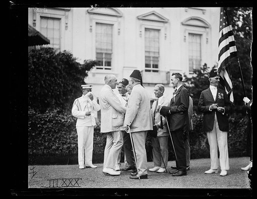 Warren Harding with Shriners at White House, Washington, D.C.