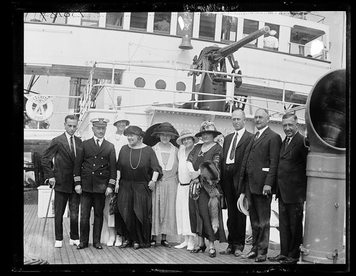 Group on ship