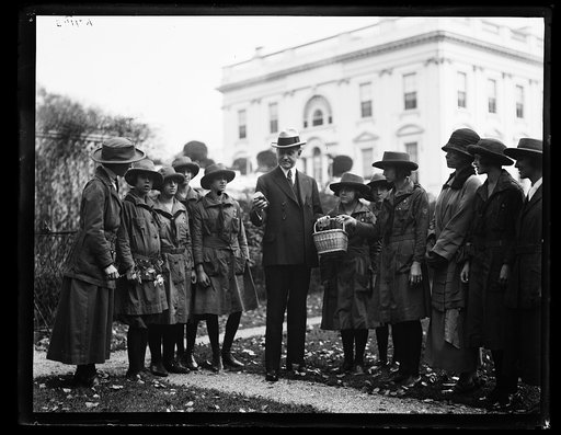 Calvin Coolidge and Girl Scouts at White House, Washington, D.C.