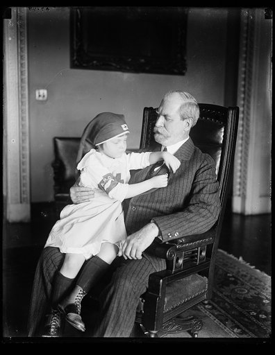 Charles Evans Hughes with American Red Cross girl