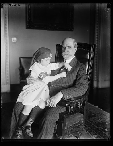 Charles Evans Hughes with American Red Cross girl
