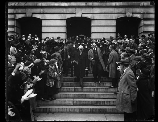 David Lloyd George and crowd, Washington, D.C.