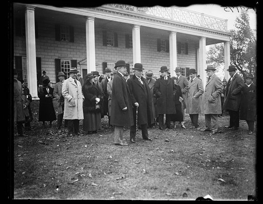 David Lloyd George with group at Mount Vernon, Virginia