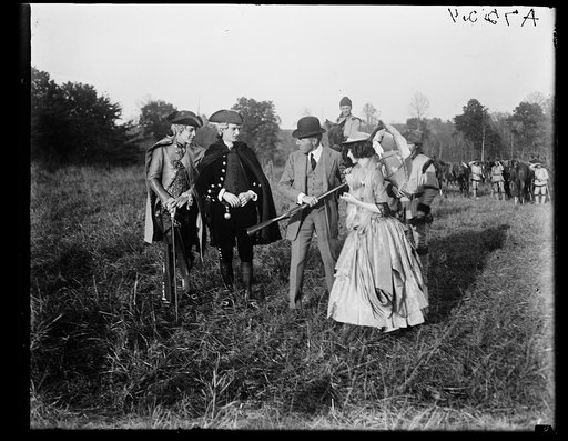 Group; some dressed in colonial costumes