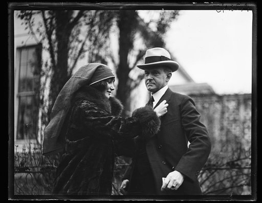 Calvin Coolidge and woman from Red Cross. White House, Washington, D.C.