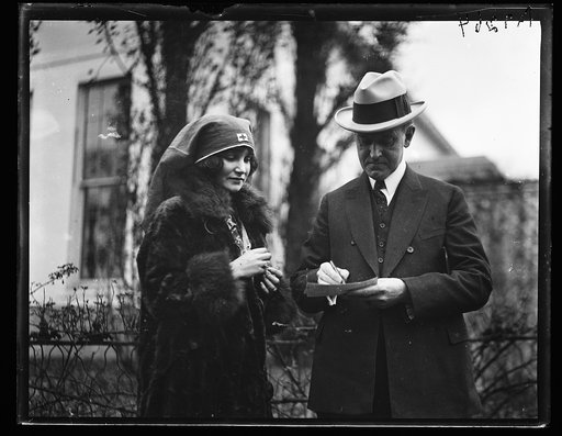 Calvin Coolidge and woman from Red Cross. White House, Washington, D.C.