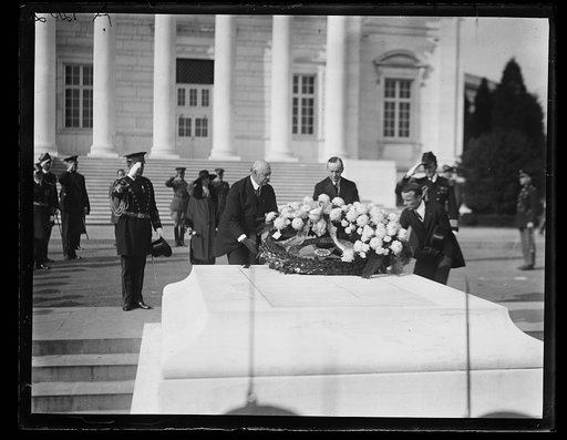 John W. Weeks and Calvin Coolidge at Tomb of the Unknown Soldier, Arlington National Cemetery, Arlington, Virginia