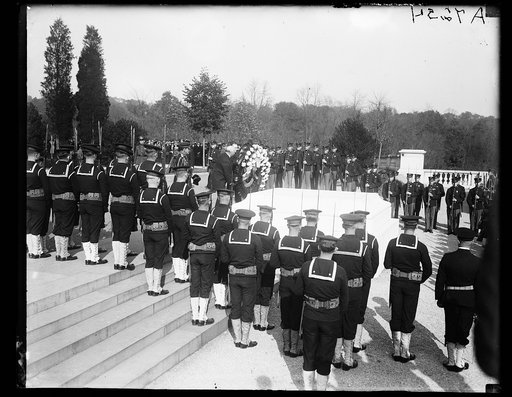 Ceremony at Tomb of the Unknown Soldier, Arlington National Cemetery, Arlington, Virginia
