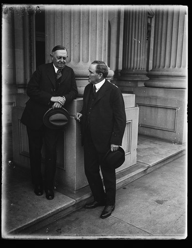 Oscar Underwood and Joseph T. Robinson. U.S. Capitol, Washington, D.C.