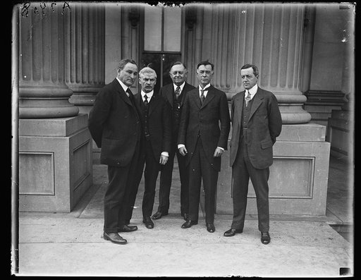 Group: Joseph T. Robinson, left; Oscar Underwood, center