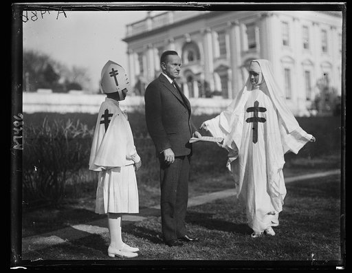 Coolidge and Miss Helen Burton Spirit of the Double Barred Cross [White House, Washington, D.C.