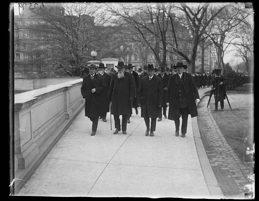 Group at White House; State, War and Navy Building in background. Washington, D.C.
