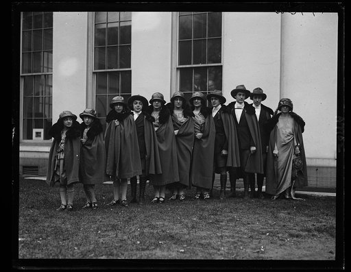 Madame Calliope Charissi, the famous Greek dancer, with her 10 children appearing at Keith's