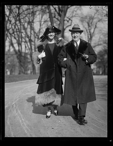 Mr. and Mrs. Howard Chandler Christy (famous artist and wife) in White House grounds